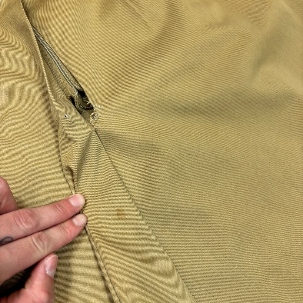 Vintage 70s Calvin Klein Pleated A Line Khaki Skirt Women's 10 Academia Twee - Picture 8 of 11